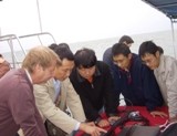 Training on boat in china
