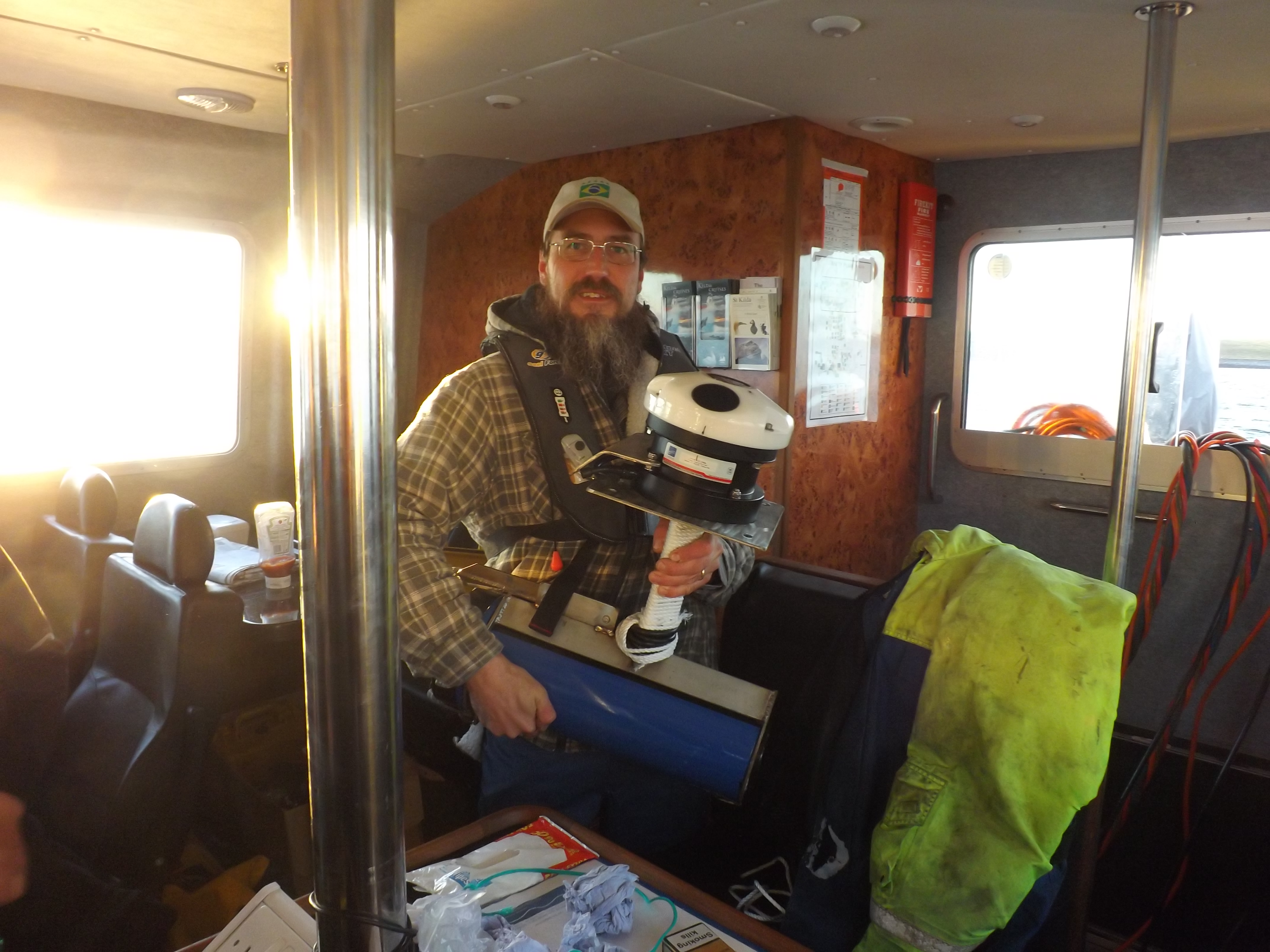 Arne Vogler preparing for deployment.